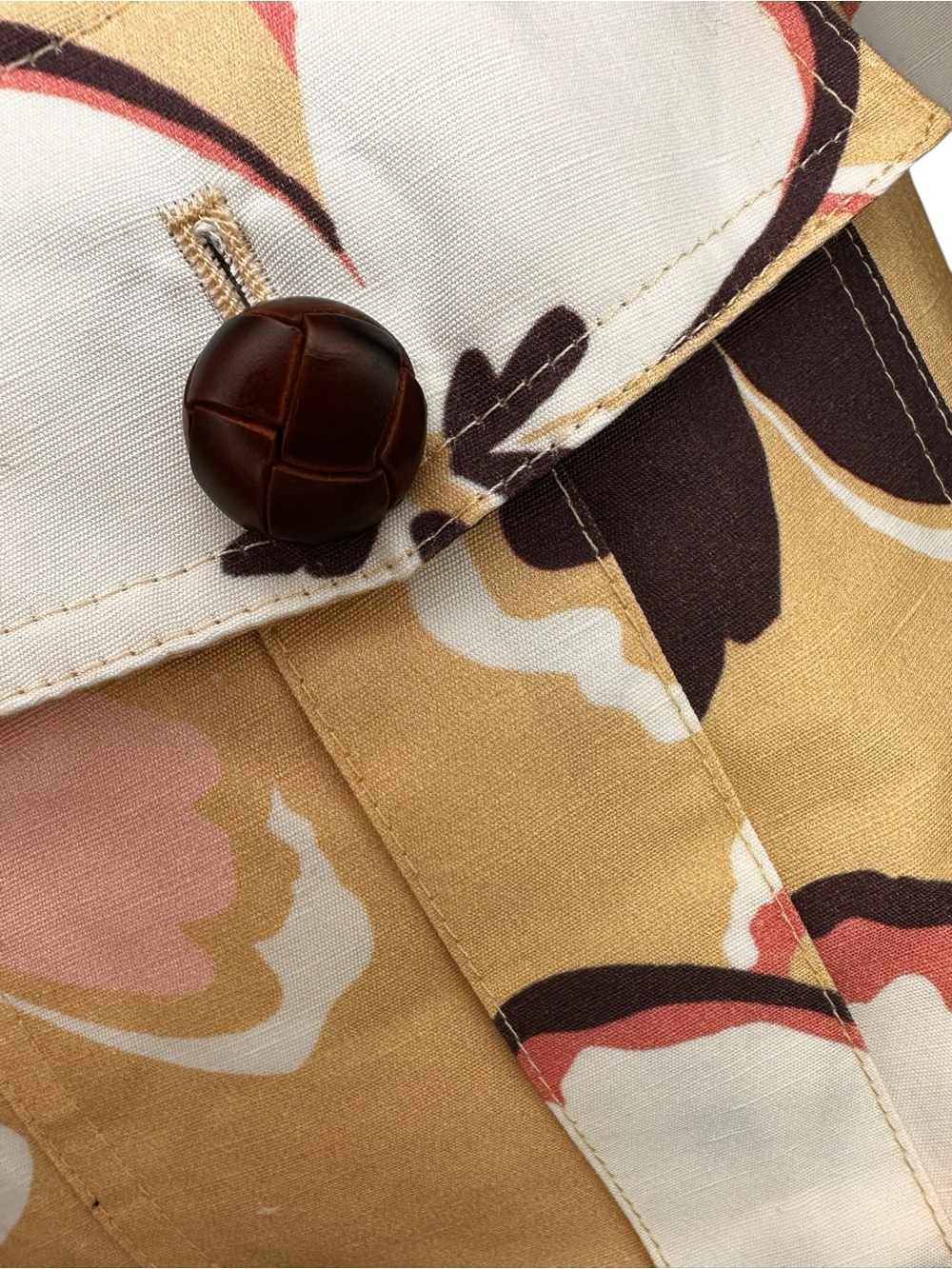 Tyler Boe Floral Jasmine Belted Dress Linen Blend Shift Small Y2K - Picture 6 of 14